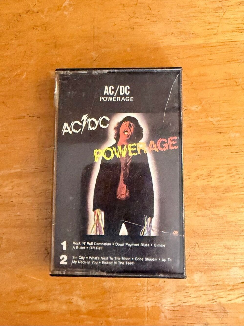 AC/DC Powerage Vintage Cassette Tape 1978 Atlantic Records (9099)